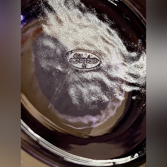 Fenton Fairy Light Very Rare Purple Ruffle Hand Painted Vine & Grapes Signed New - Picture 12 of 13